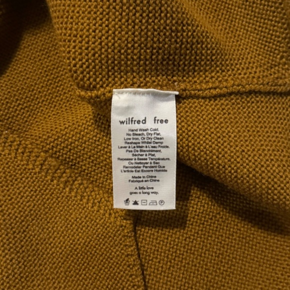 Wilfred Free 100% Merino Wool Wolter Sweater in Chartreuse - Picture 8 of 8